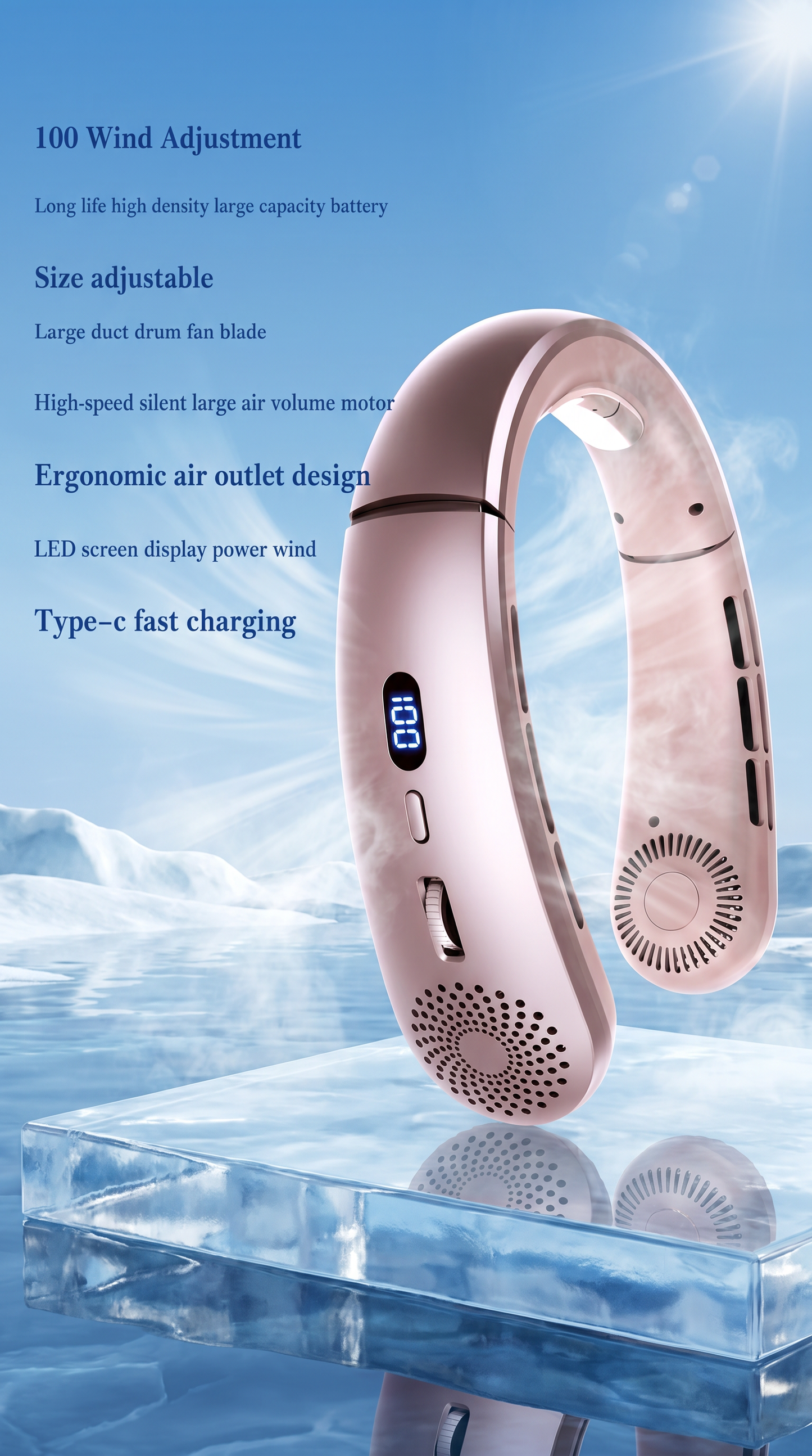CoolBreeze Portable Neck Fan