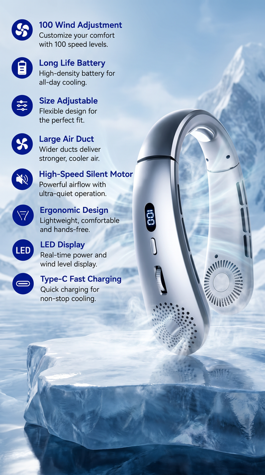 CoolBreeze Portable Neck Fan