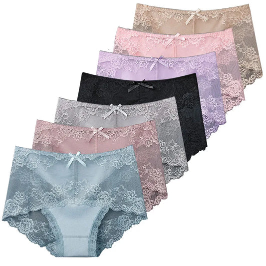 Cotton Women's underwear lace transparent panties