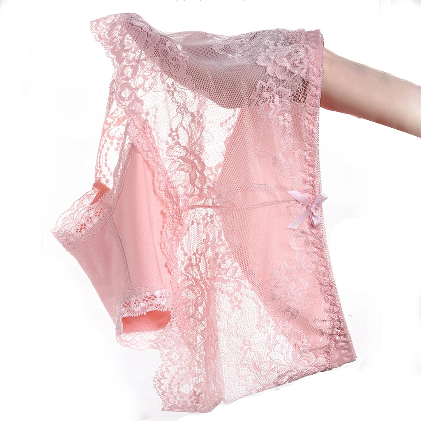 Cotton Women's underwear lace transparent panties