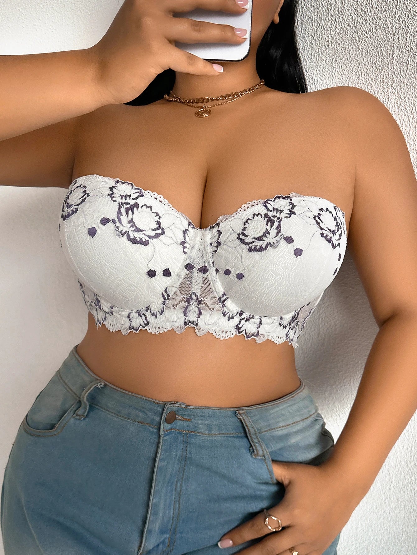 Plus Size Lace  Bra
