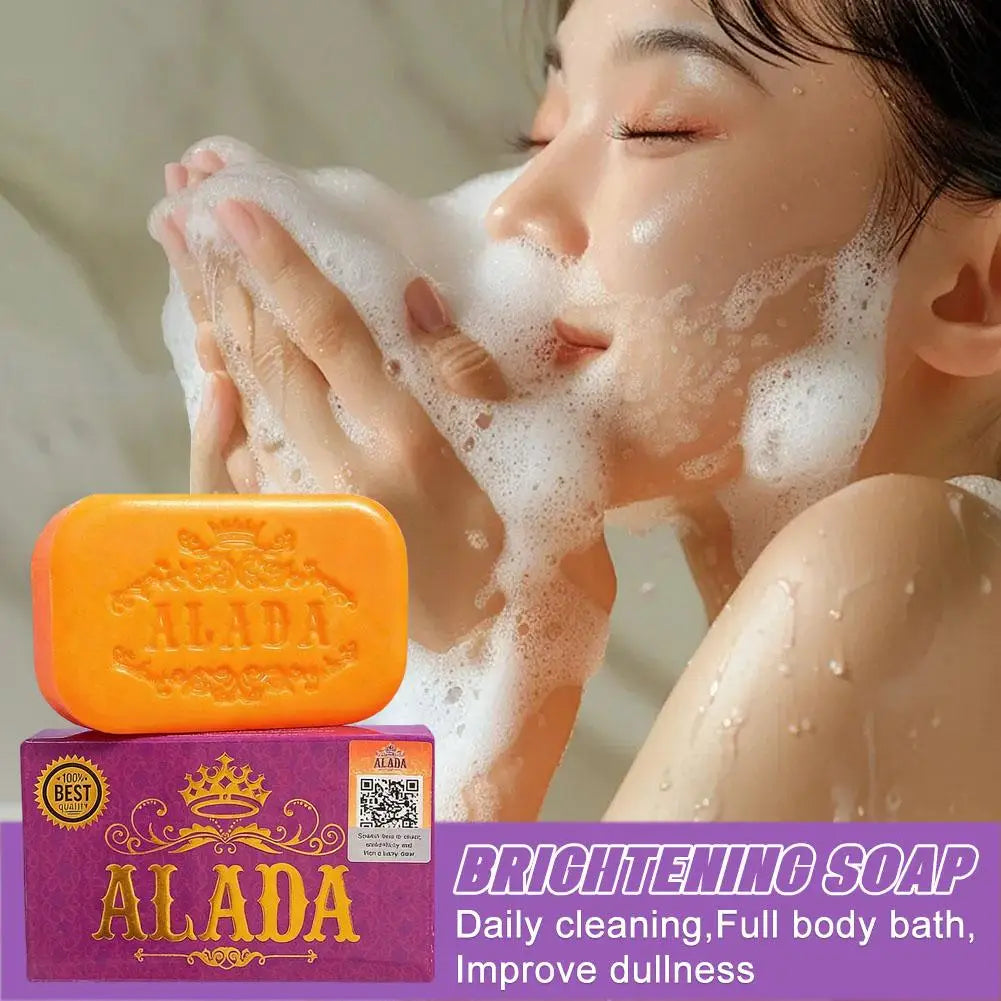 Alada Whitening Soap 1pcs Orange Bath Soap For Daily Cleansing Brightening And Smoothing Facial Body Care