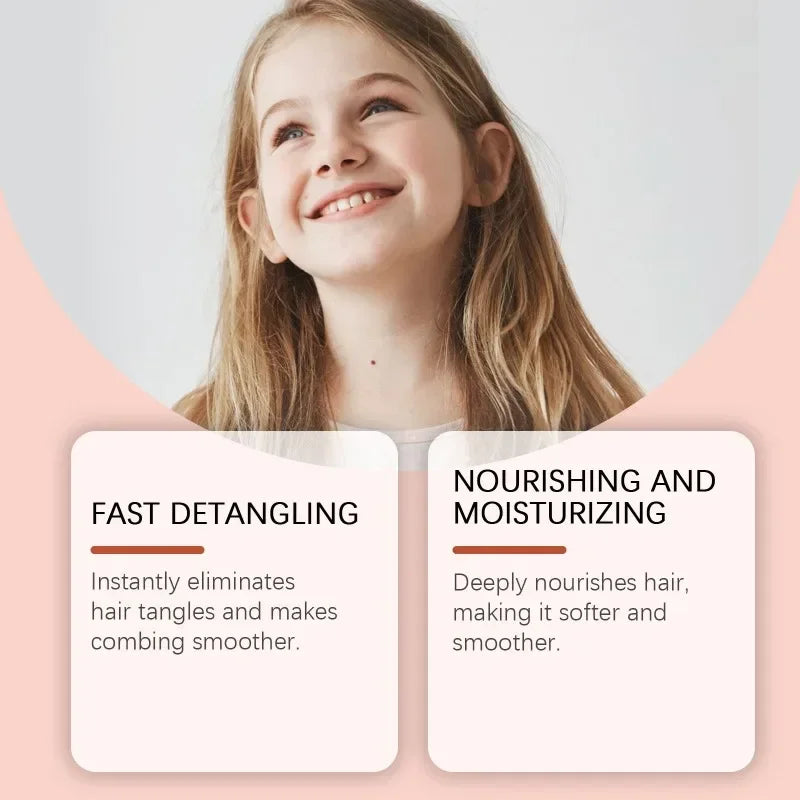 Kids Detangling Spray Frizzy Hair Detangler Tangle Tamer Knots Remover Tangle-Free Hair Care Coconut Oil for Toddlers Girls