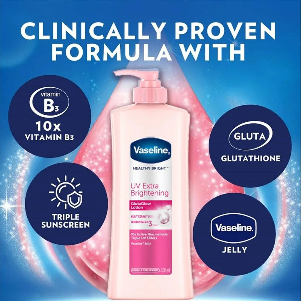 Vaseline Niacinamide Body Lotion Relieves Dry and Dehydrated Skin Exfoliates and Brightens Skin Tone Hydrating Body Lotion