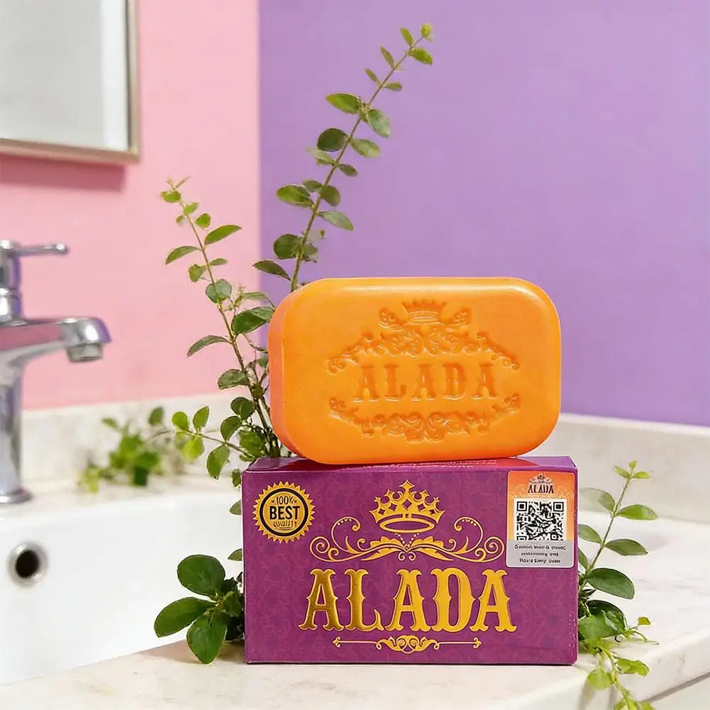 Alada Whitening Soap 1pcs Orange Bath Soap For Daily Cleansing Brightening And Smoothing Facial Body Care