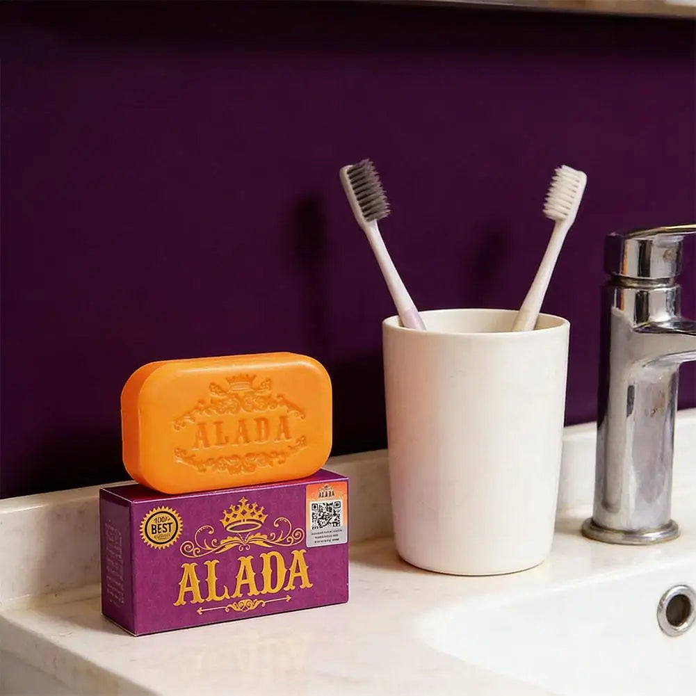 Alada Whitening Soap 1pcs Orange Bath Soap For Daily Cleansing Brightening And Smoothing Facial Body Care
