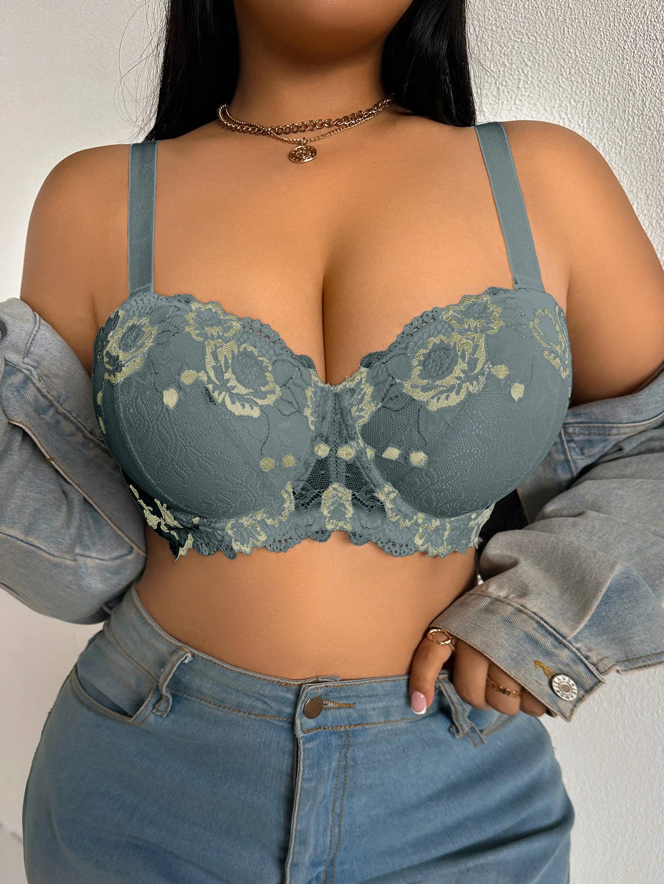 Plus Size Lace  Bra