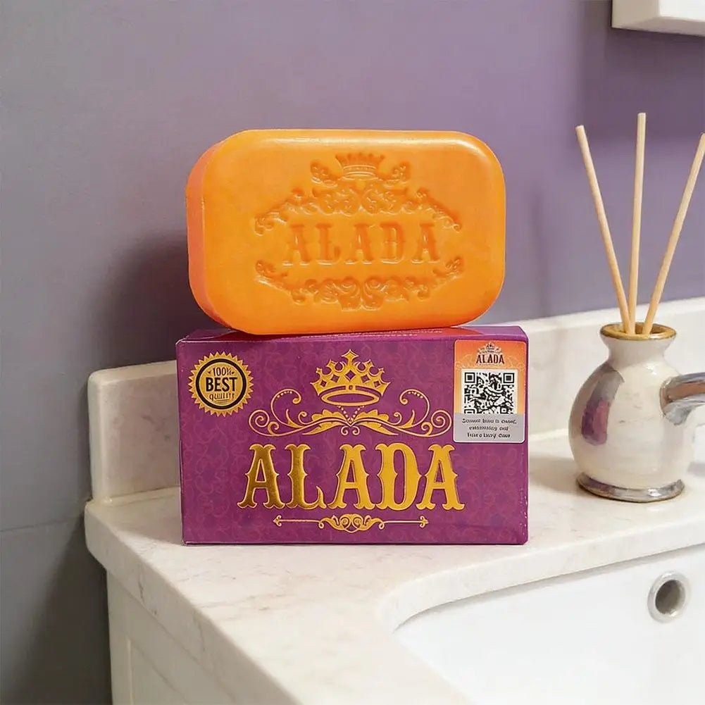 Alada Whitening Soap 1pcs Orange Bath Soap For Daily Cleansing Brightening And Smoothing Facial Body Care