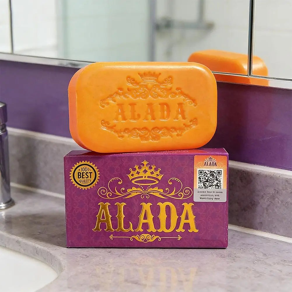Alada Whitening Soap 1pcs Orange Bath Soap For Daily Cleansing Brightening And Smoothing Facial Body Care