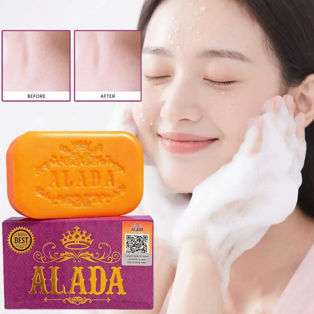 Alada Whitening Soap 1pcs Orange Bath Soap For Daily Cleansing Brightening And Smoothing Facial Body Care