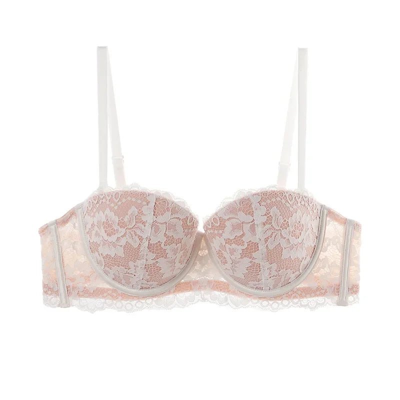 Women 1/2 Cup Lace Bra Sexy Floral Underwire Underwear Ladies Push Up Bras Female Comfortable Bra Half Cup Brassiere Lingerie