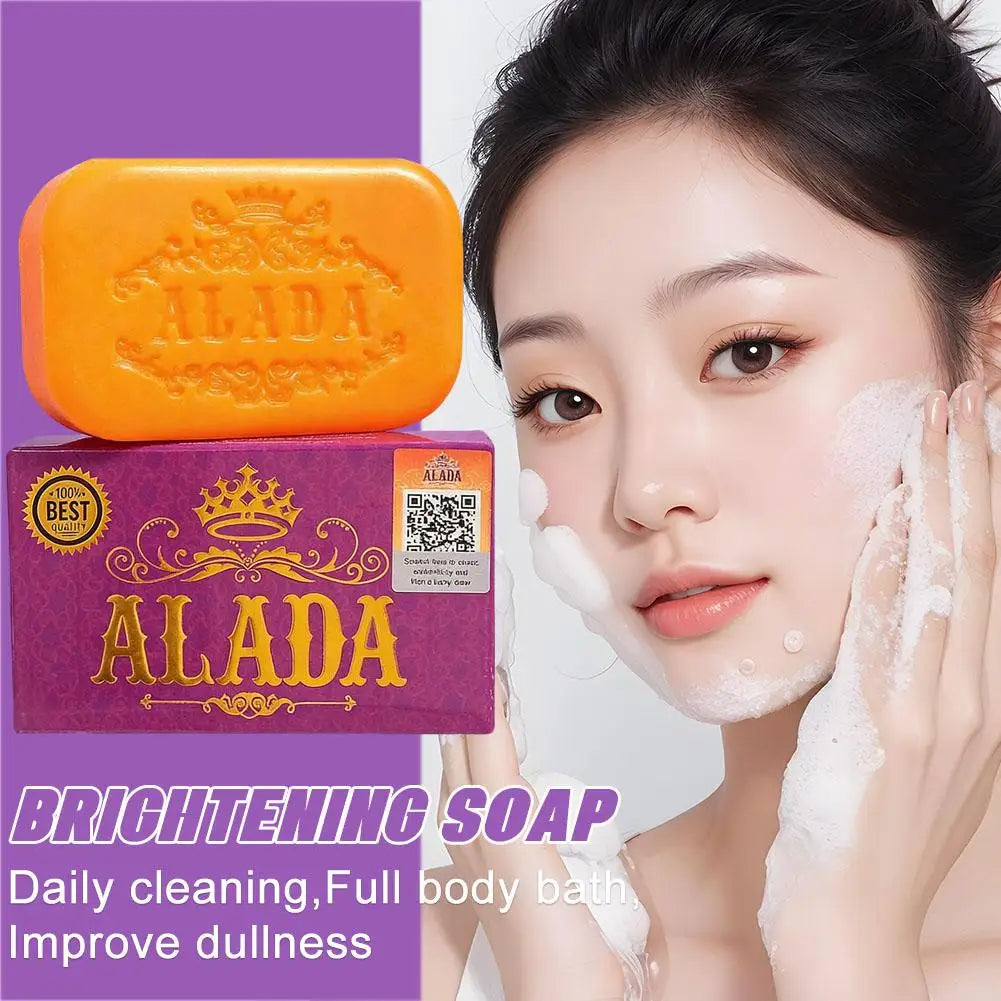 Alada Whitening Soap 1pcs Orange Bath Soap For Daily Cleansing Brightening And Smoothing Facial Body Care