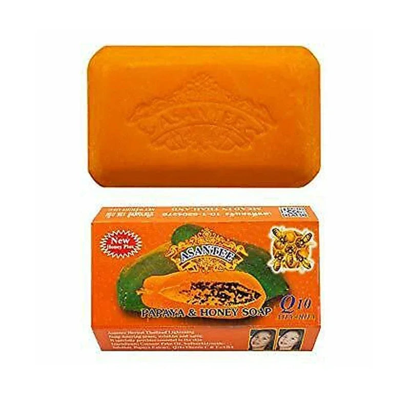 Thailand ASANTEE Papaya Honey Herb Soap Handmade Soap Whitening Lightening Skin Moisturizing Cleansing Anti-aging Face Skin Care